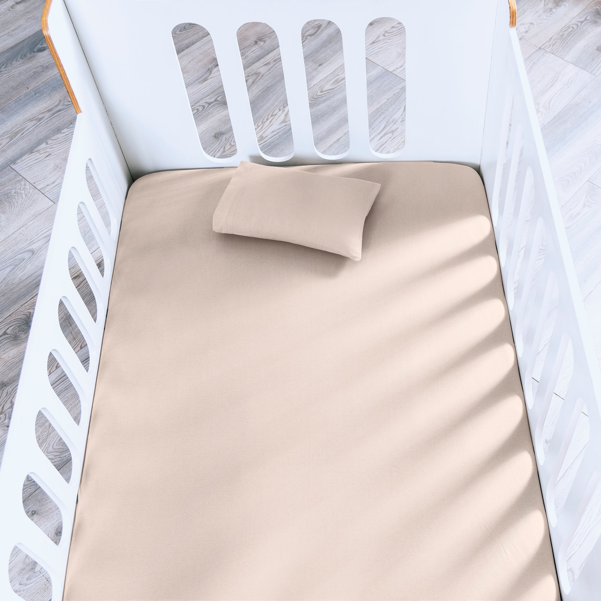 VIANNEY Sábana Para Cuna Con Tejido De Camiseta 100% Algodón Ivory