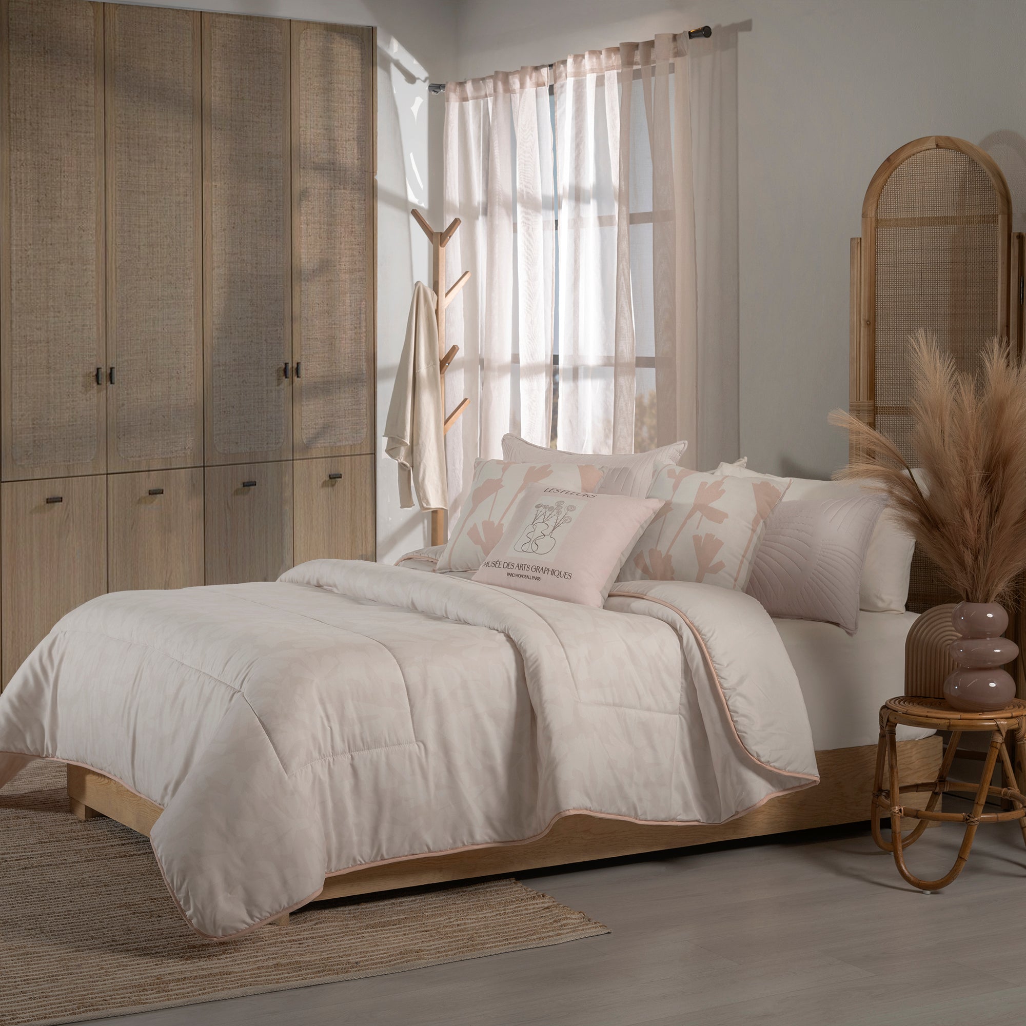 VIANNEY Juego De Edredón Doble Vista Con Fundas Y Cojines Bouquet