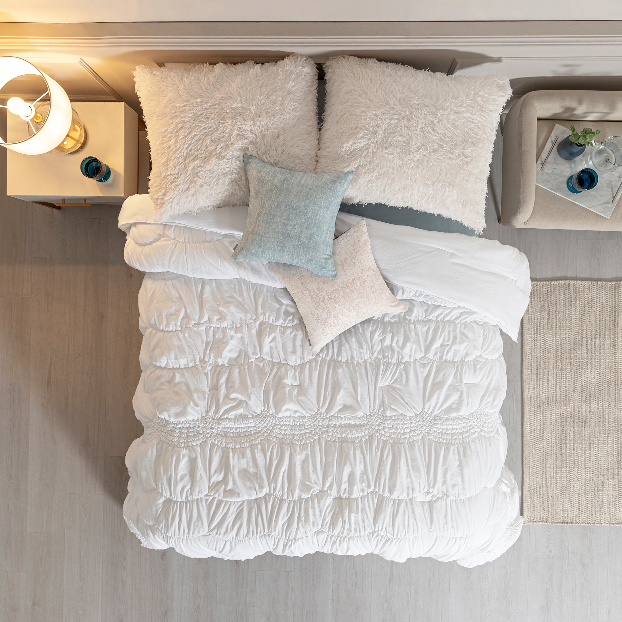 VIANNEY Edredón Premium Bordado Voga Cloudy