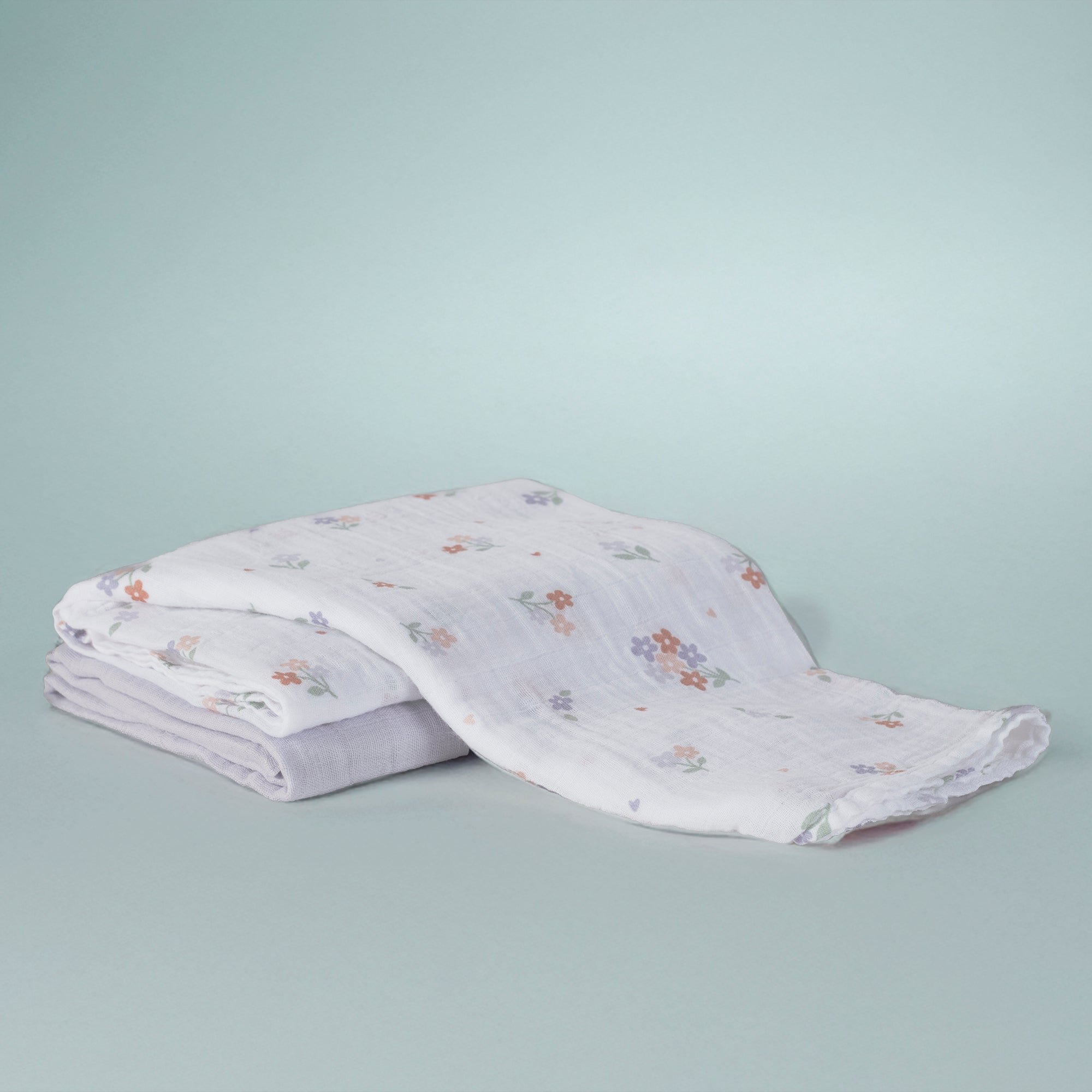 VIANNEY Set De Sabanitas De Muselina 100% Algodón Pol Florecitas