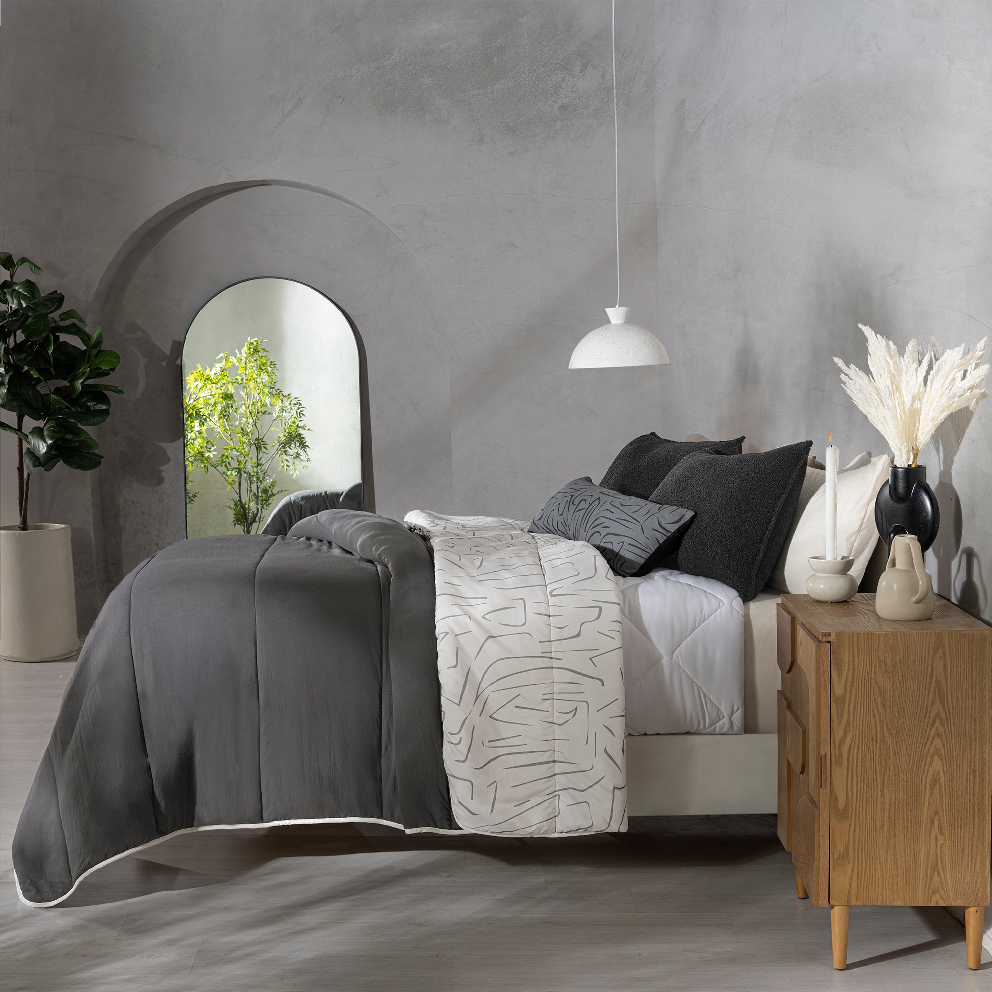 VIANNEY Juego De Edredón Doble Vista Con Fundas Y Cojín Bold