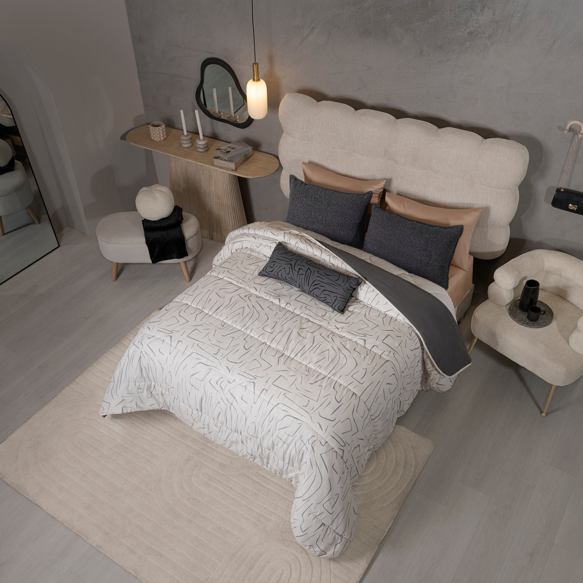 VIANNEY Juego De Edredón Doble Vista Con Fundas Y Cojín Bold