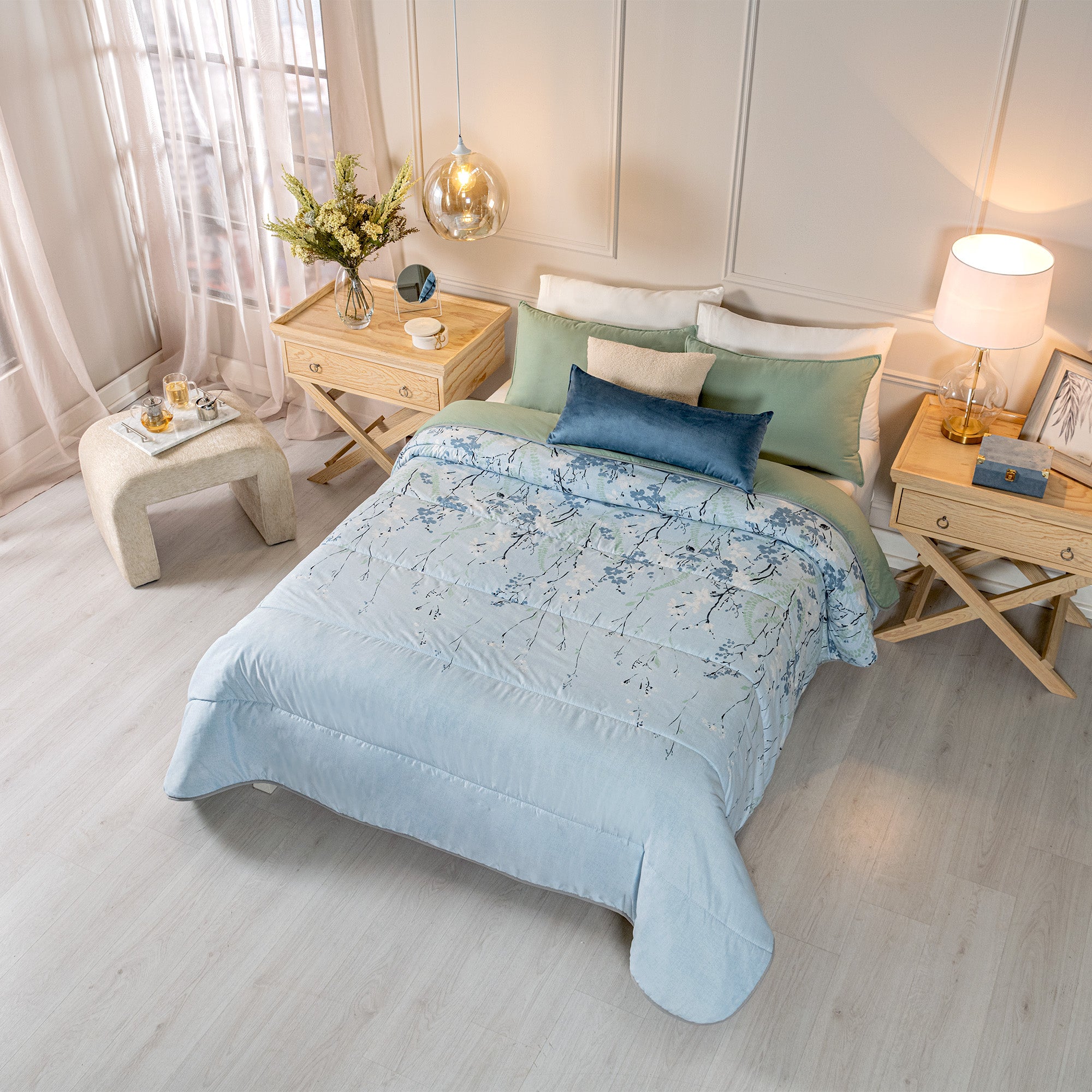 VIANNEY Juego De Edredón Doble Vista Con Fundas Y Cojines Tolosa