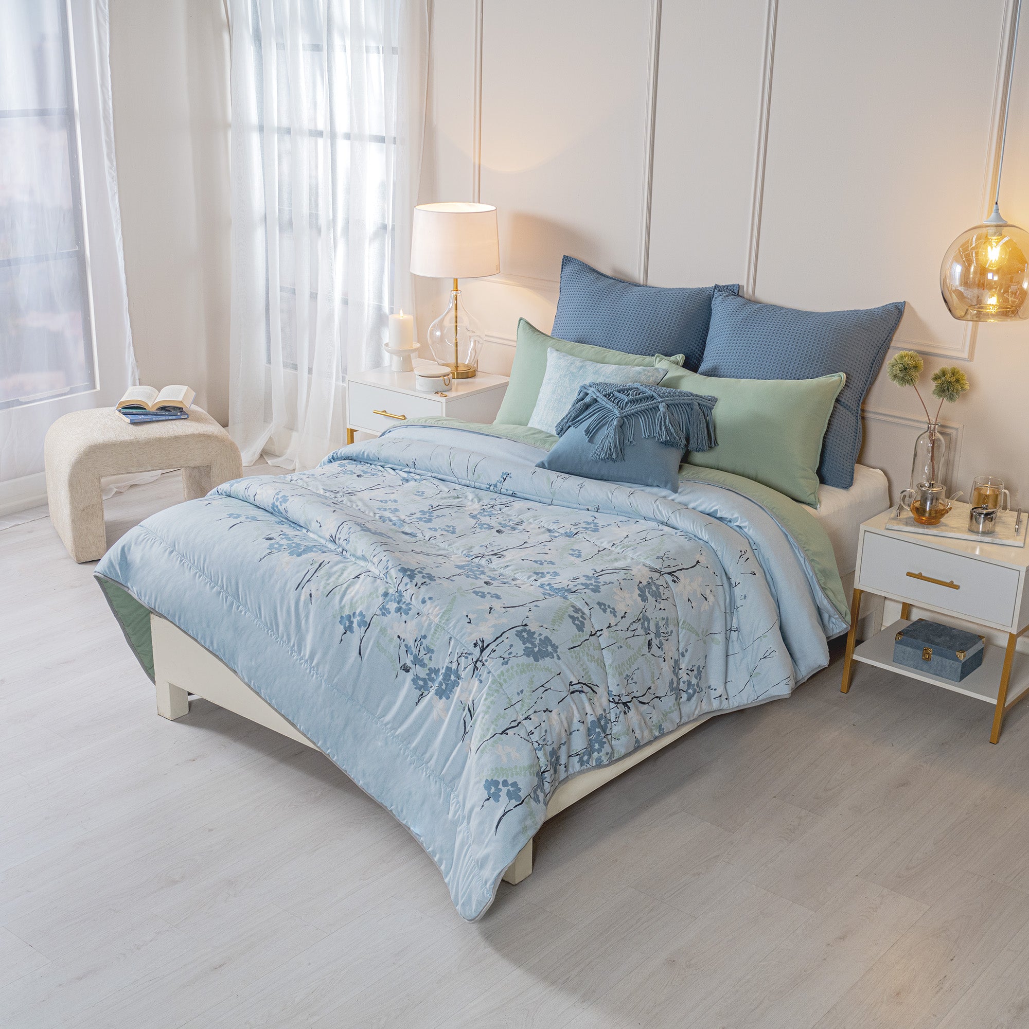 VIANNEY Juego De Edredón Doble Vista Con Fundas Y Cojines Tolosa