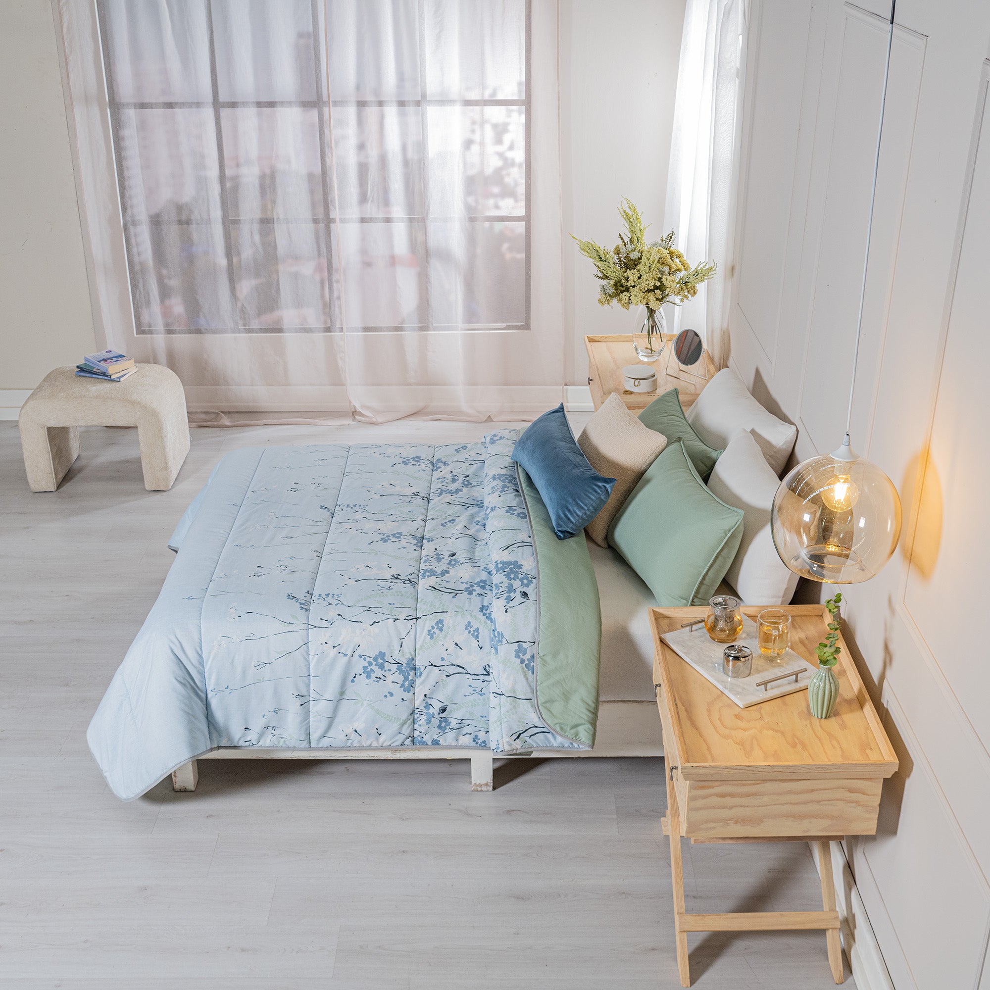 VIANNEY Juego De Edredón Doble Vista Con Fundas Y Cojines Tolosa