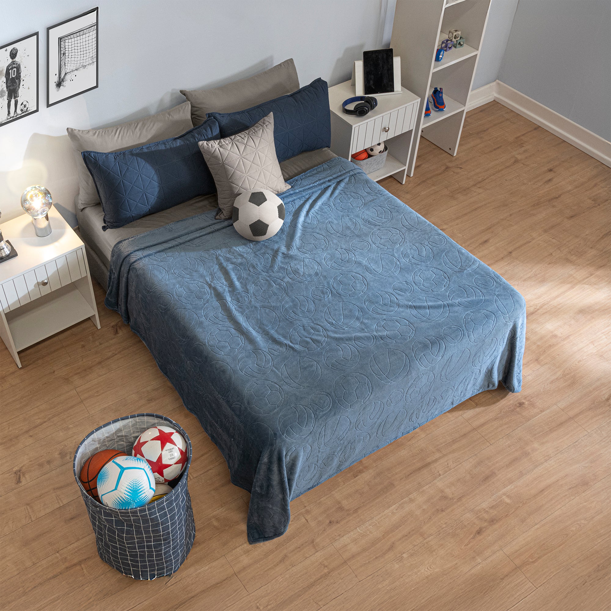 VIANNEY Cobertor Ligero Estampado Súper Suave Sports