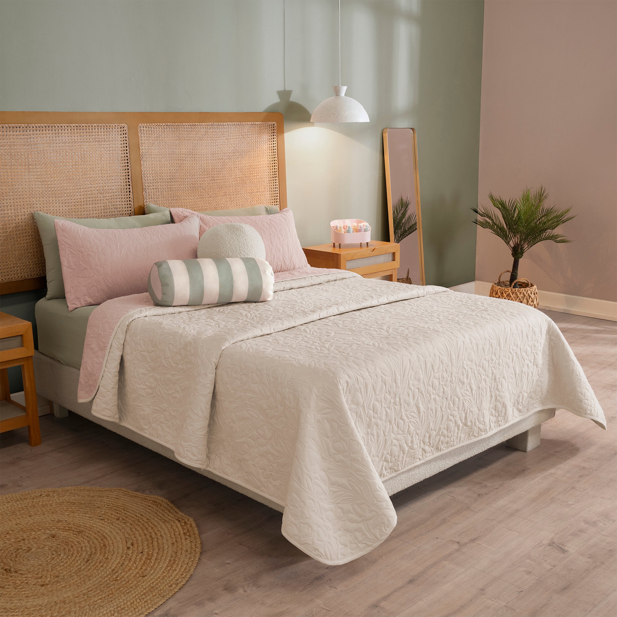 VIANNEY Edredón Doble Vista Ultradelgado Novo Rose