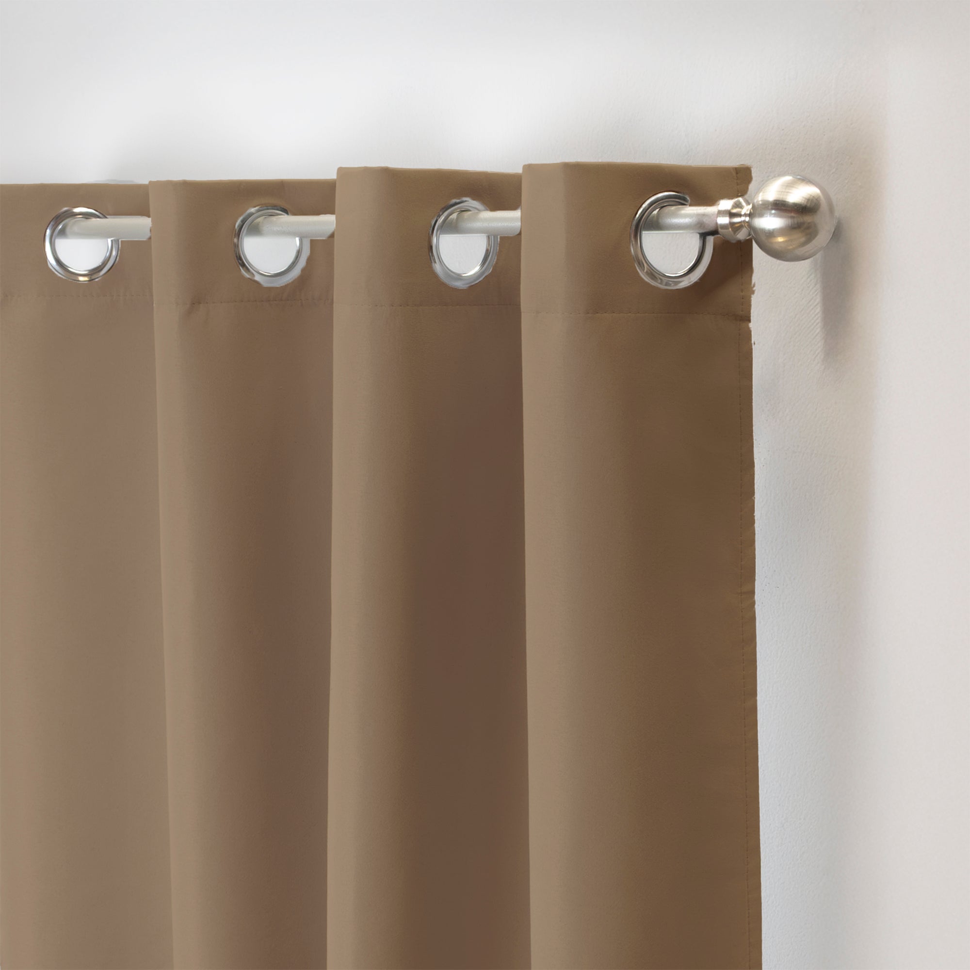 VIANNEY Set De Cortinas Blackout Con Argollas Catania Moka