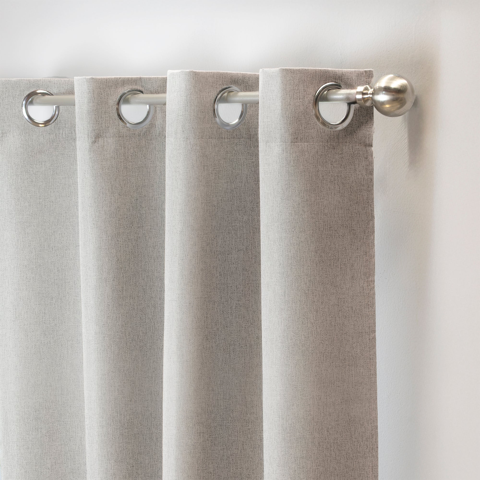 VIANNEY Set De Cortinas Blackout Con Argollas Catania Gray