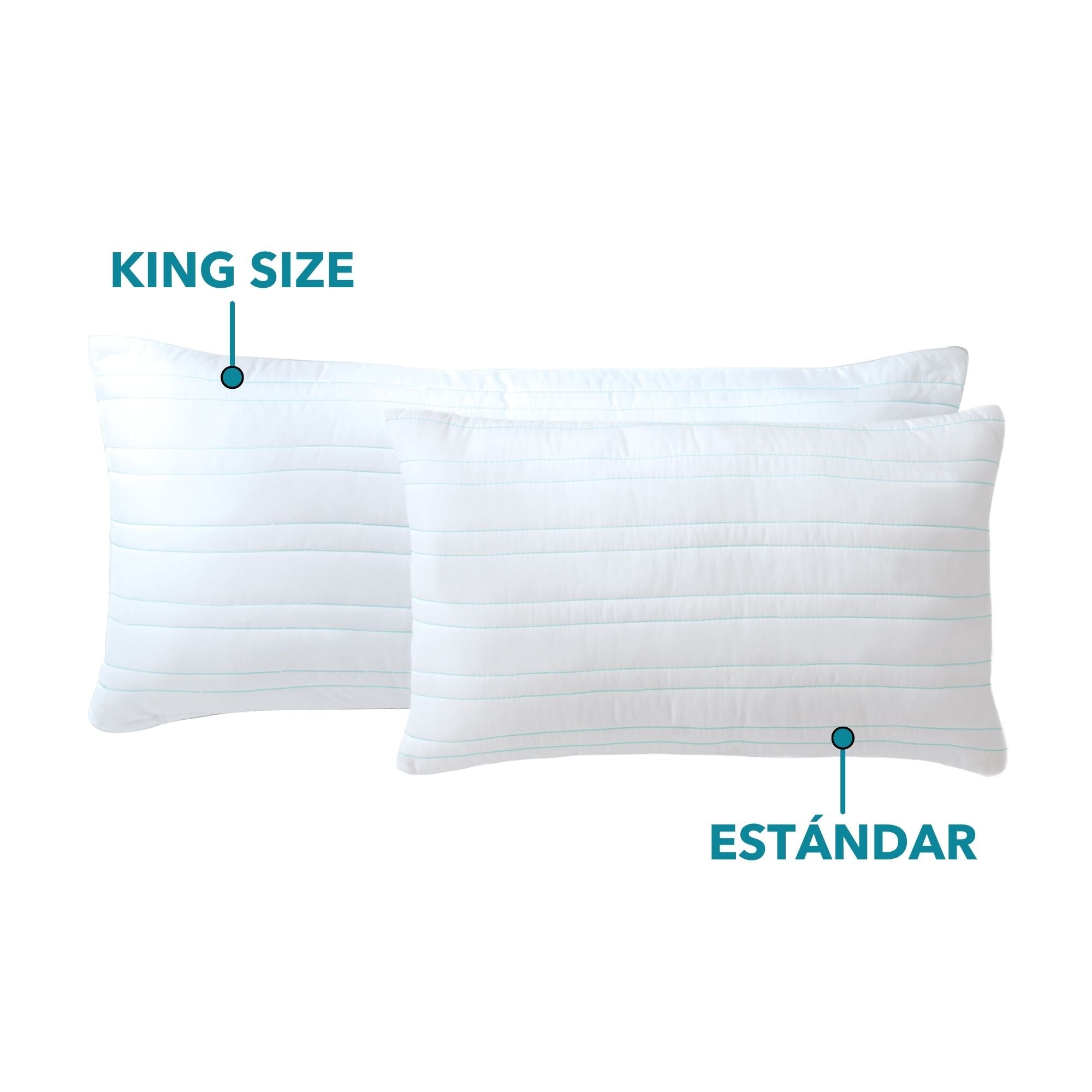 VIANNEY Almohada Básica 100% Algodón Vialifresh