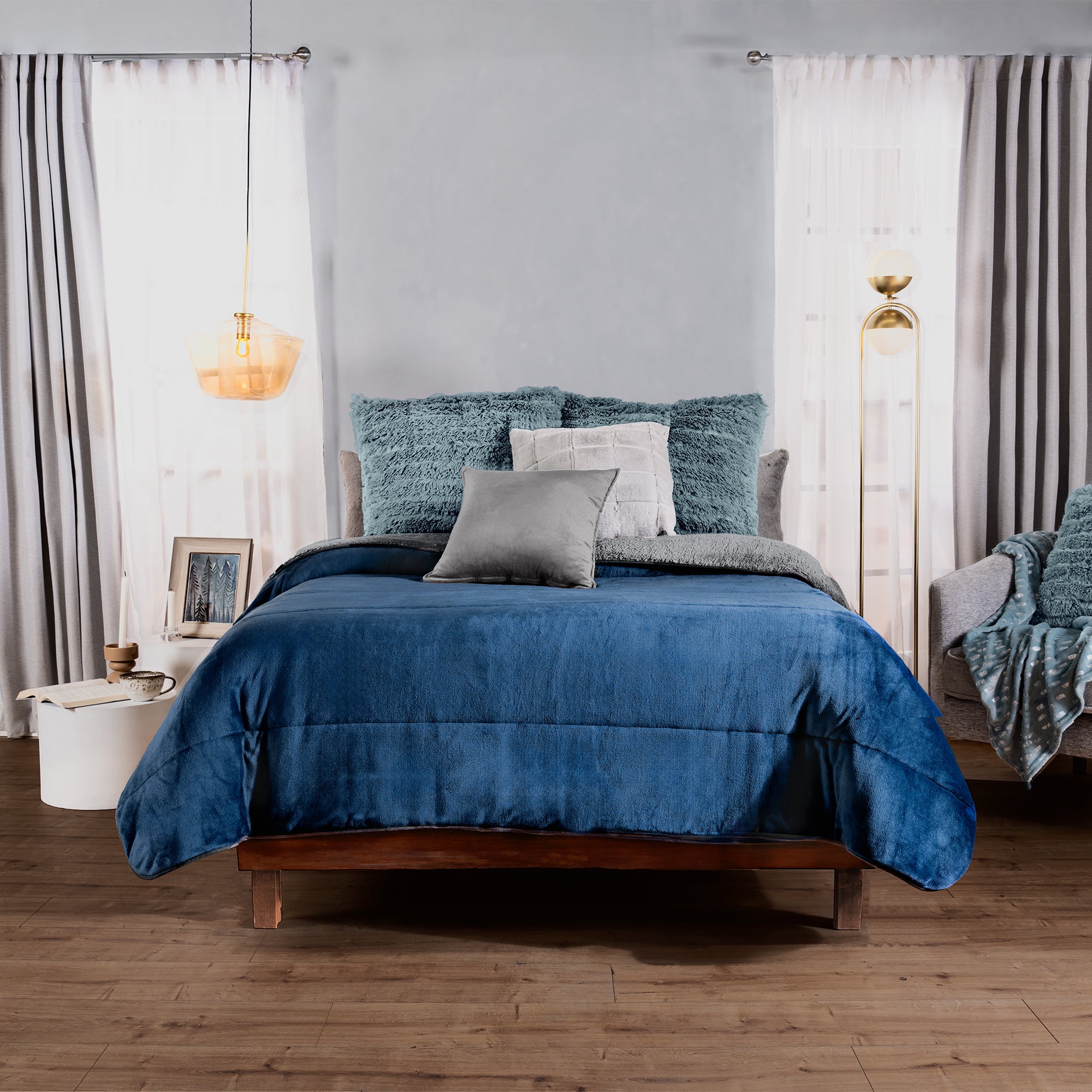 VIANNEY Cobertor Ultrasuave Con Interior De Borrega Premium Invernal Alaska