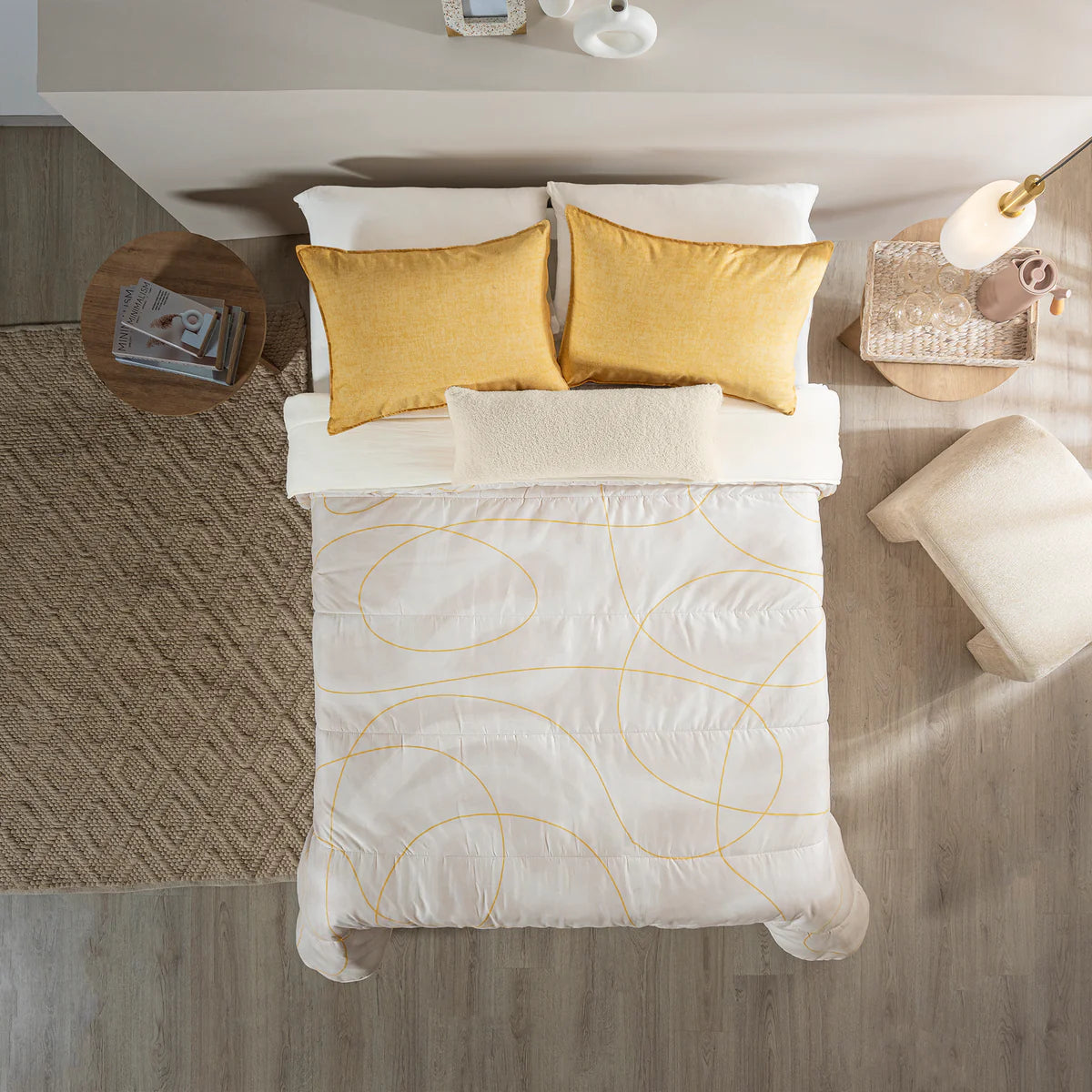 VIANNEY Juego De Edredón Doble Vista Con Fundas Y Cojín Oporto