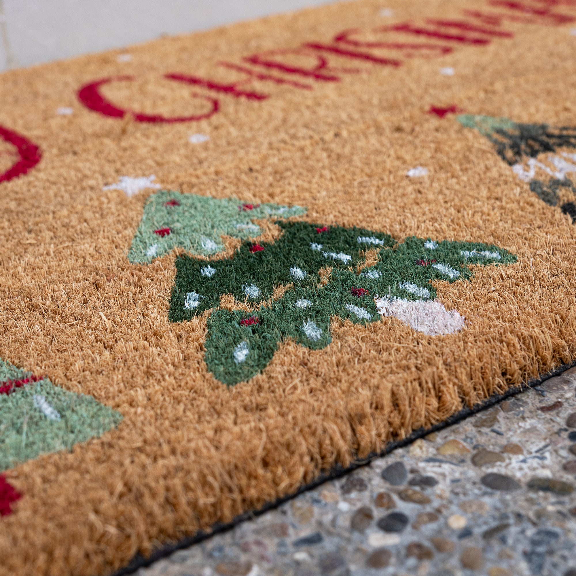 VIANNEY Tapete Decorativo De Fibra De Coco Navidad