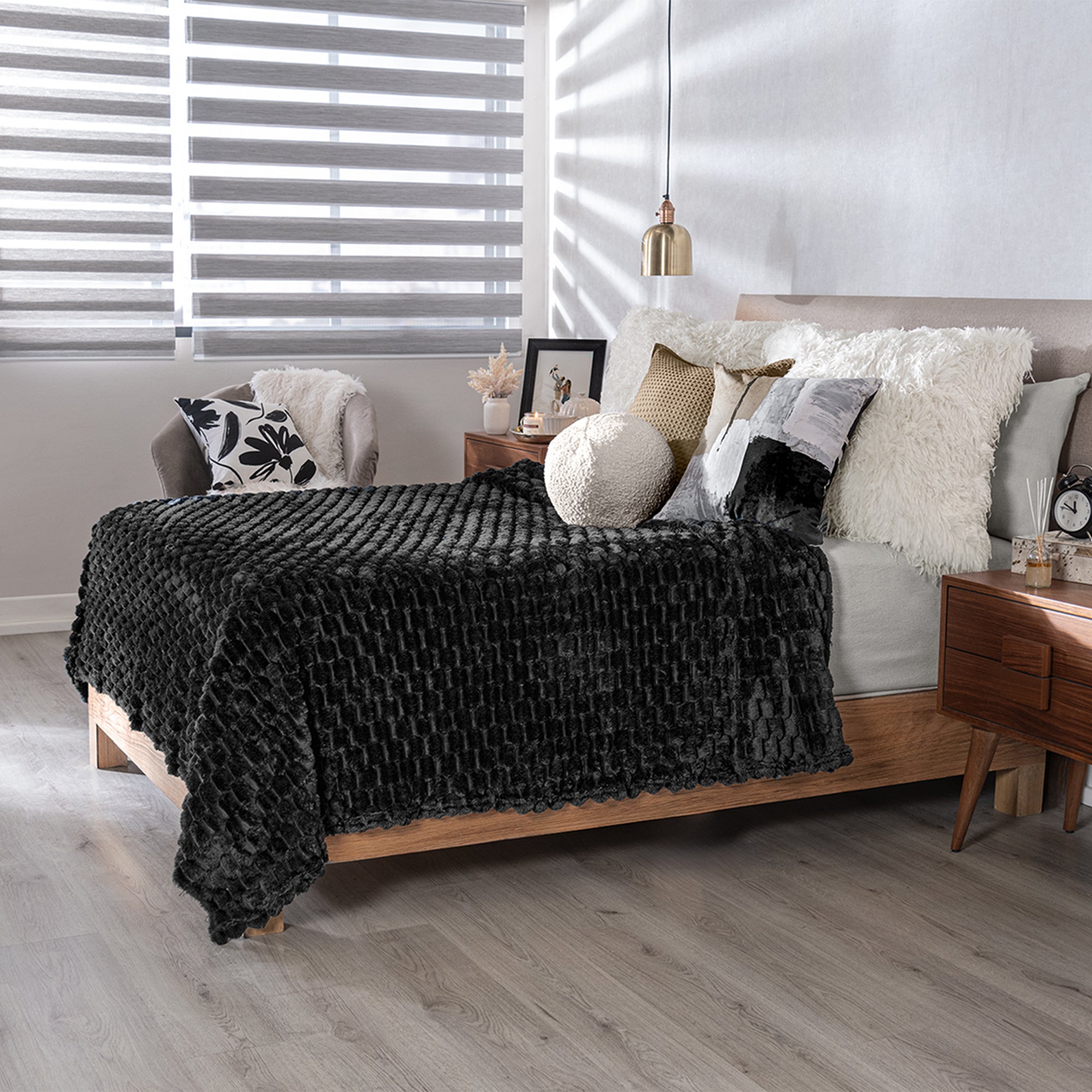 VIANNEY Cobertor Súper Suave Con Textura En Relieve Nórdico Loket