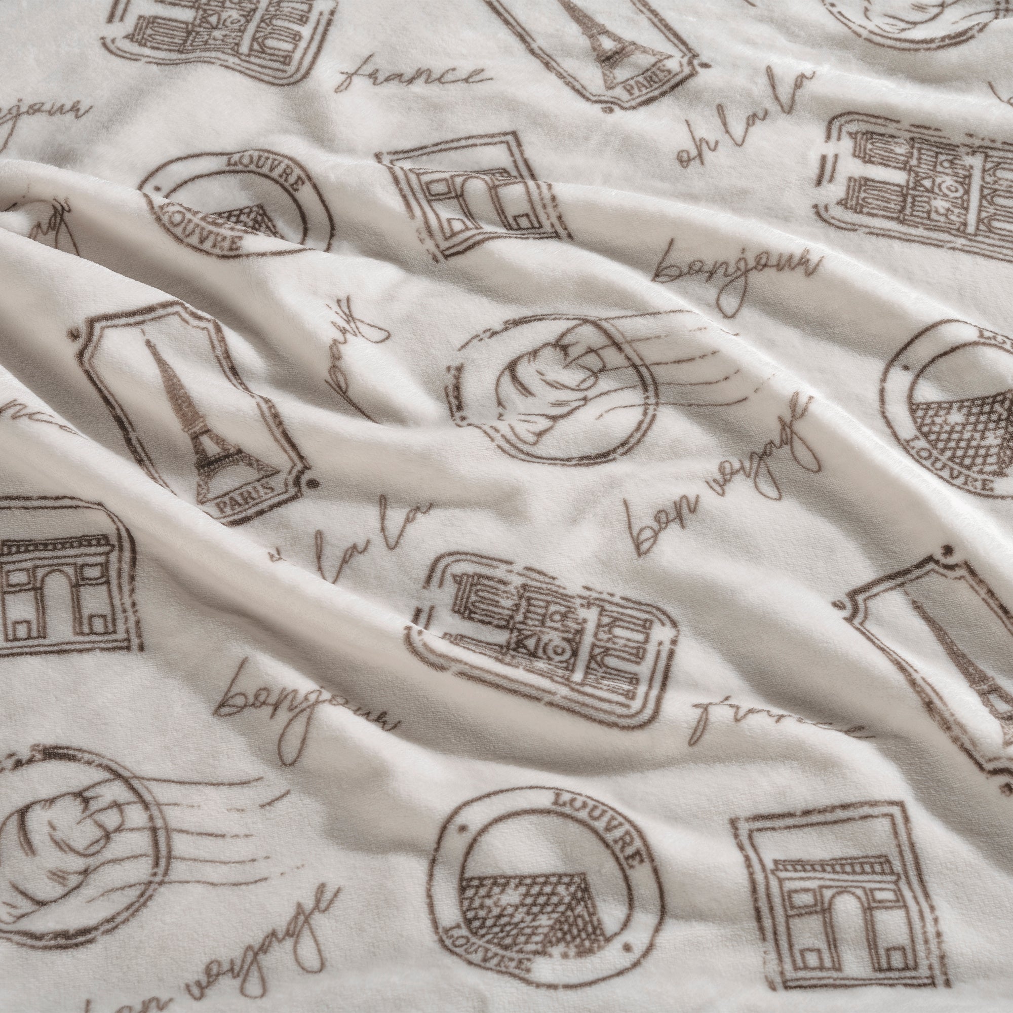 VIANNEY Cobertor Ligero Estampado Súper Suave Francia