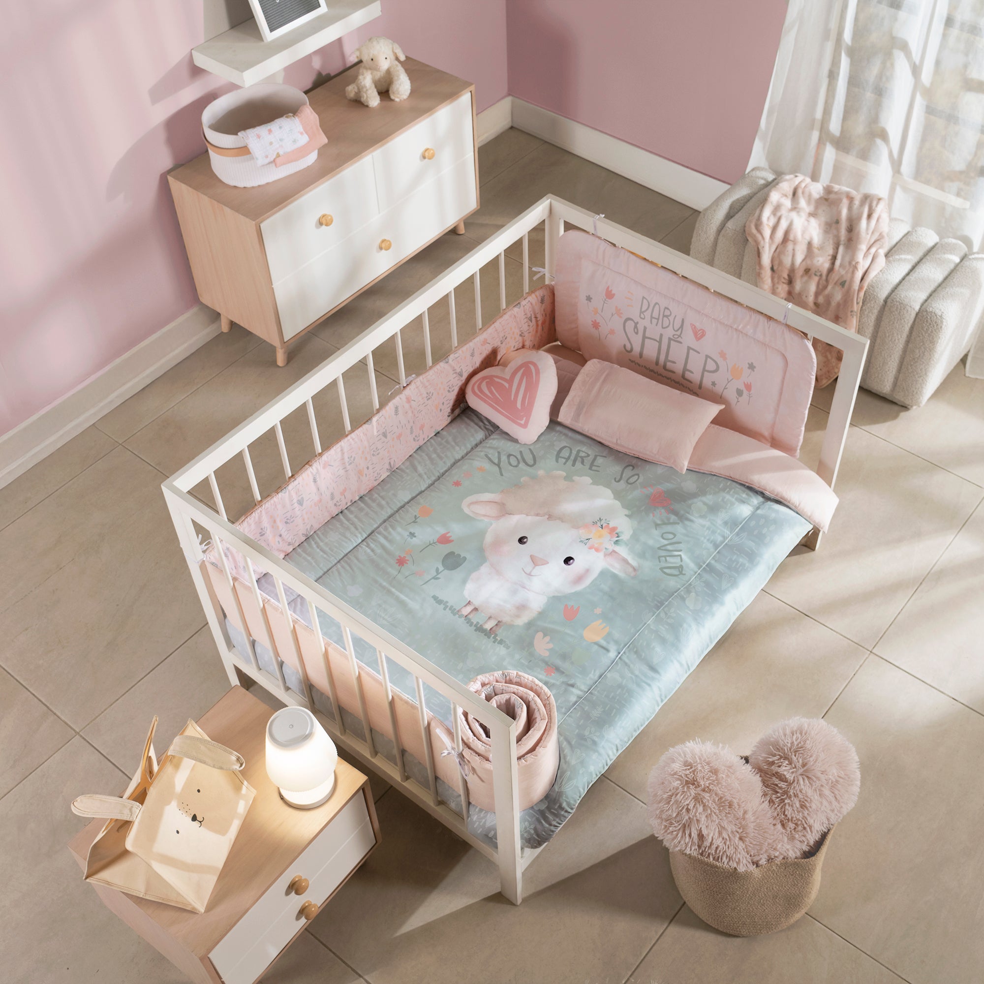 VIANNEY Juego De Cuna Súper Suave Baby Sheep