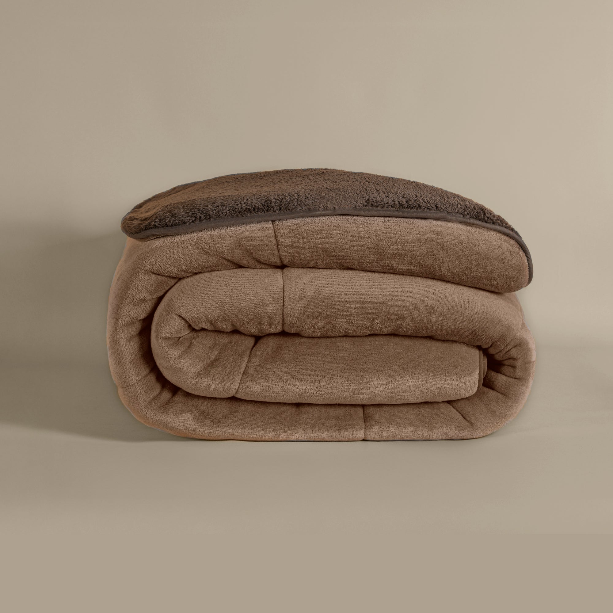 VIANNEY Cobertor Ultrasuave Con Interior De Borrega Premium Invernal Latte