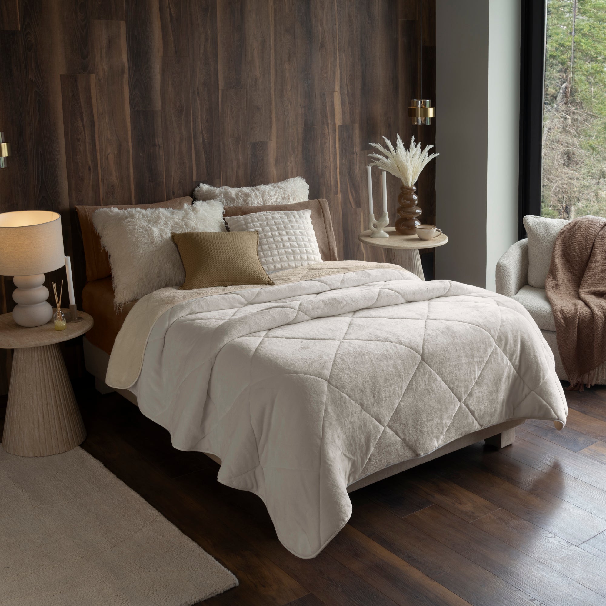 VIANNEY Cobertor Ultrasuave Con Interior De Borrega Premium Invernal Banff