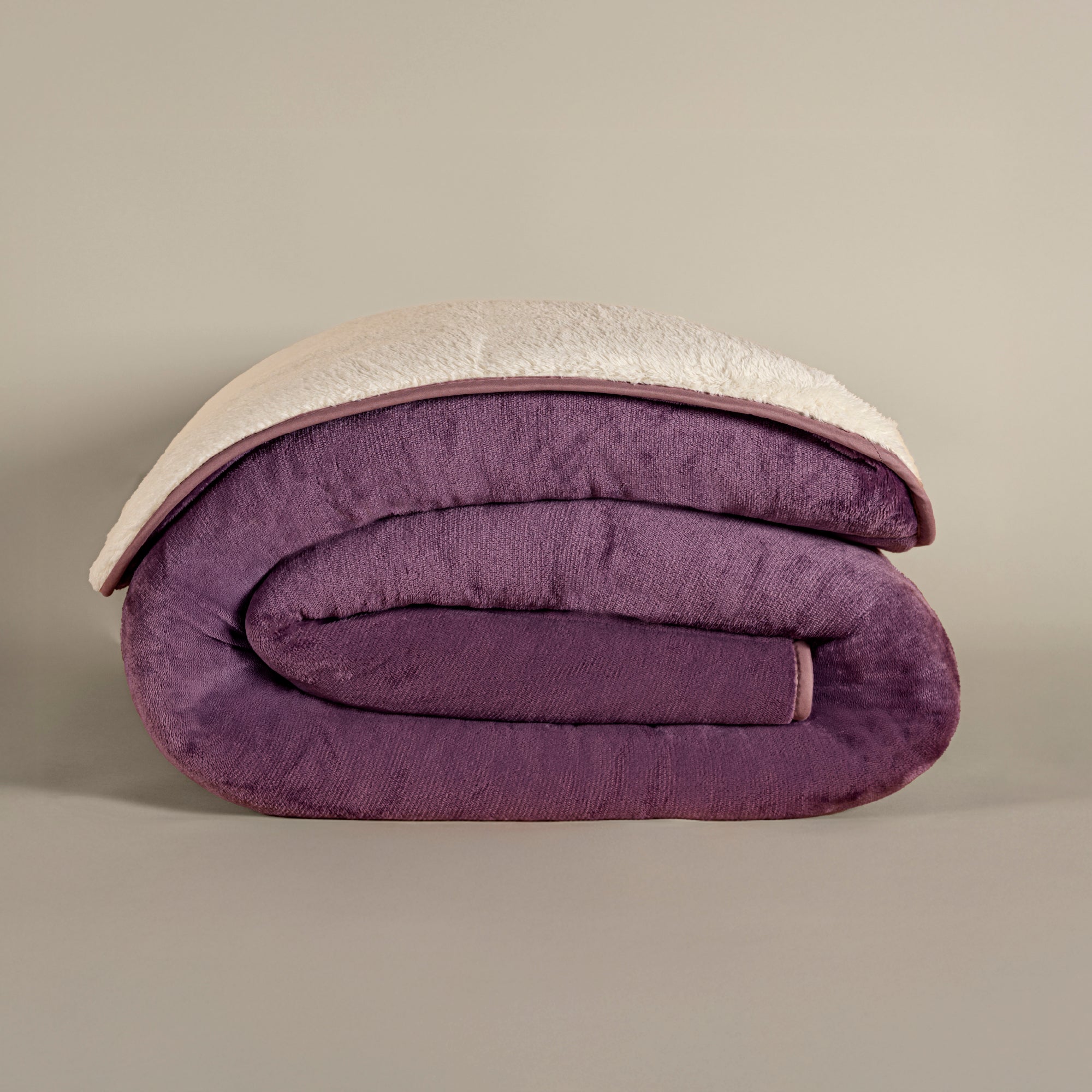 VIANNEY Cobertor Ultrasuave Con Interior De Borrega Premium Invernal Berry