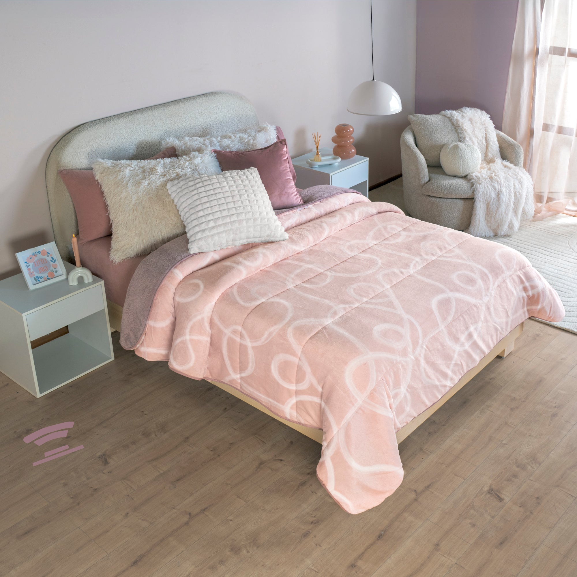VIANNEY Cobertor Ultrasuave Con Interior De Borrega Premium Invernal Bliss