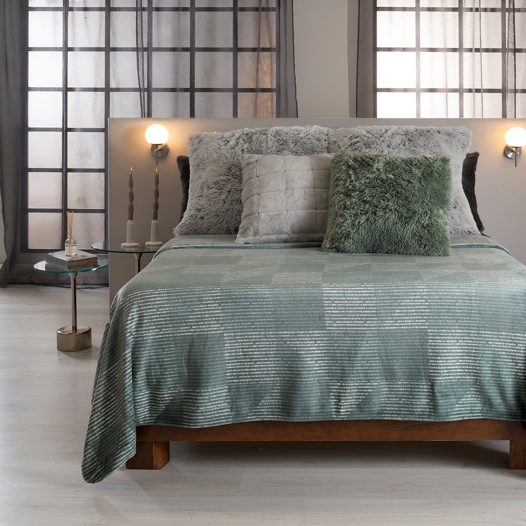 VIANNEY Cobertor Ligero Estampado Súper Suave Kansas