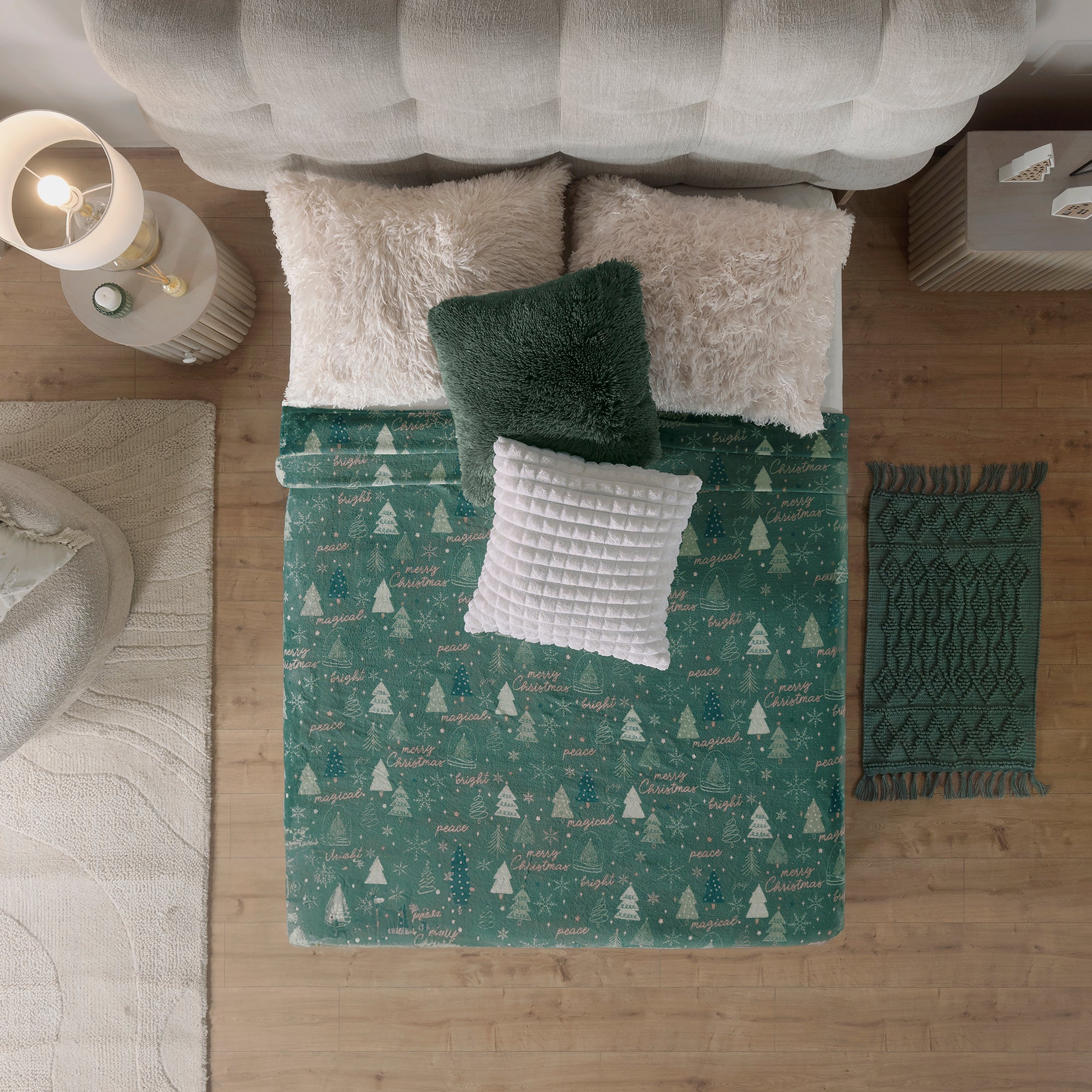 VIANNEY Cobertor Ligero Estampado Súper Suave Christmas Tree