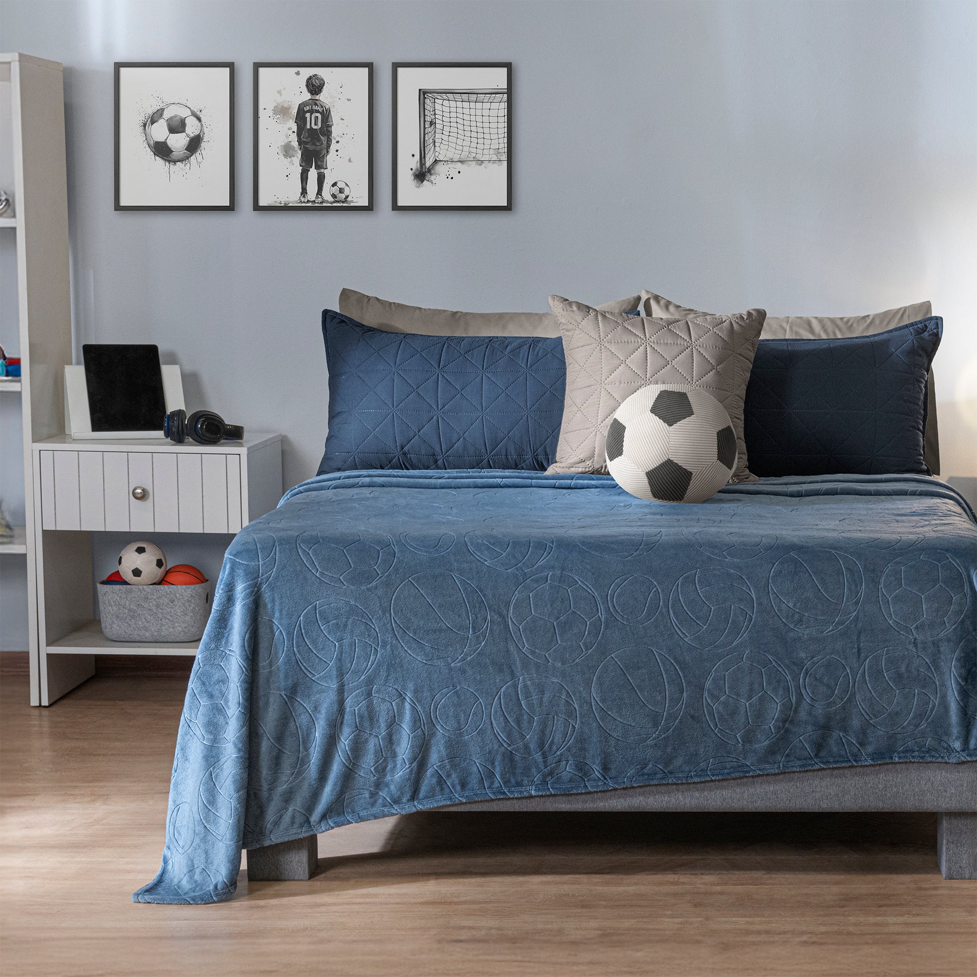 VIANNEY Cobertor Ligero Estampado Súper Suave Sports