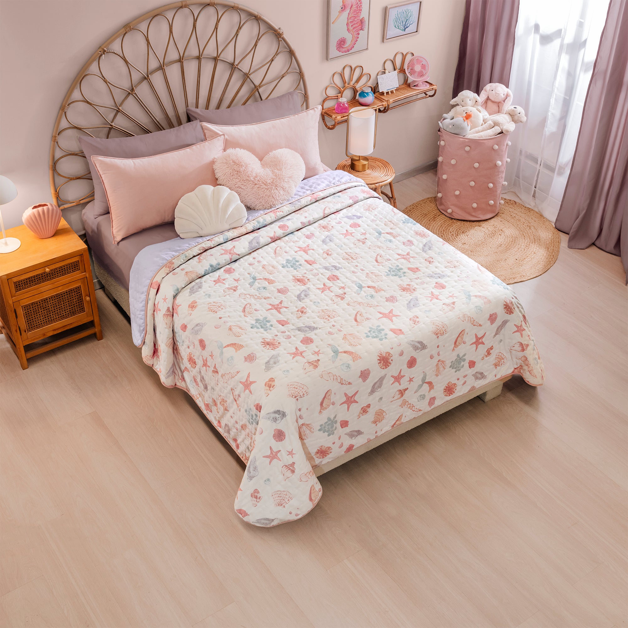 VIANNEY Edredón Doble Vista Ultradelgado Novo Coral