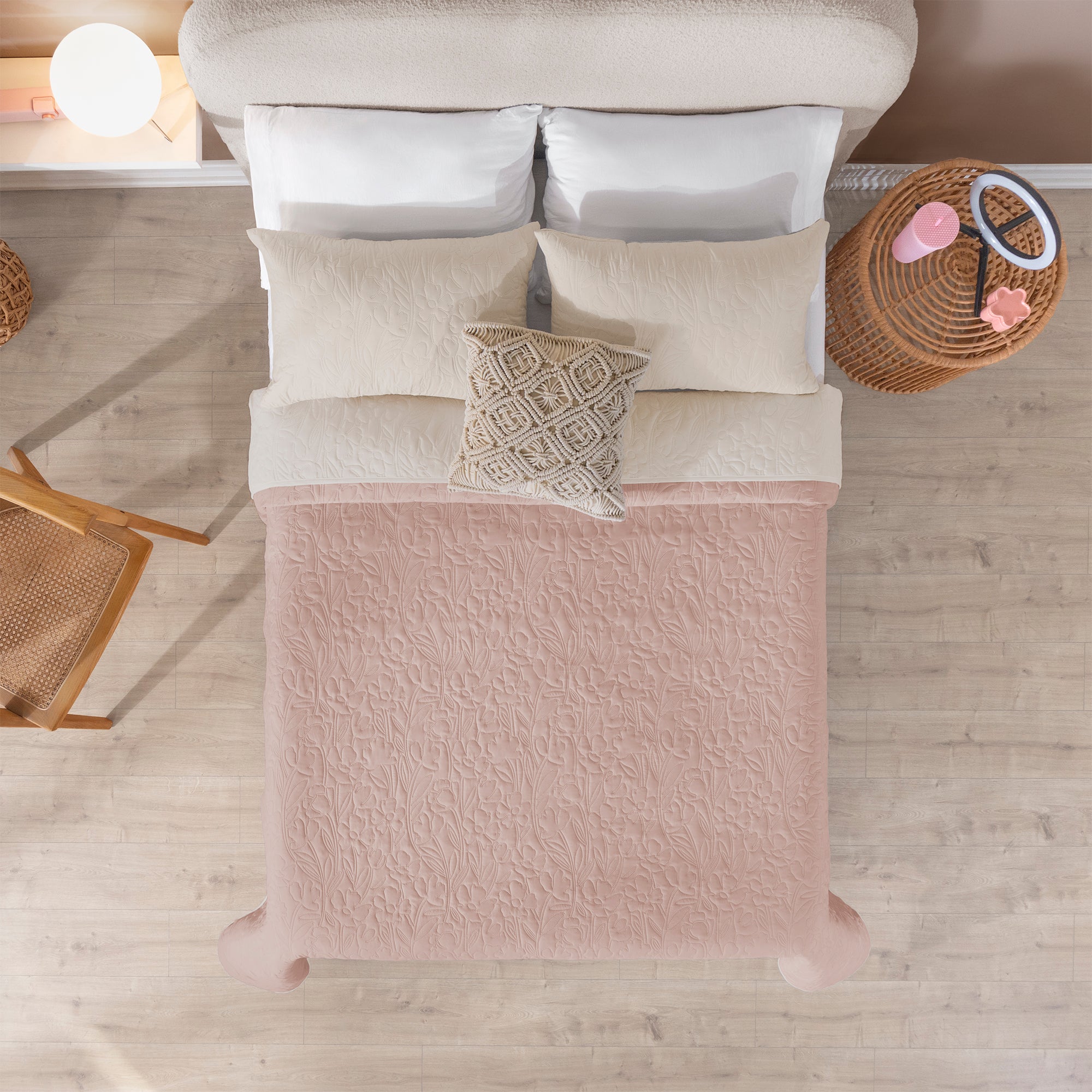 VIANNEY Edredón Doble Vista Ultradelgado Novo Rose