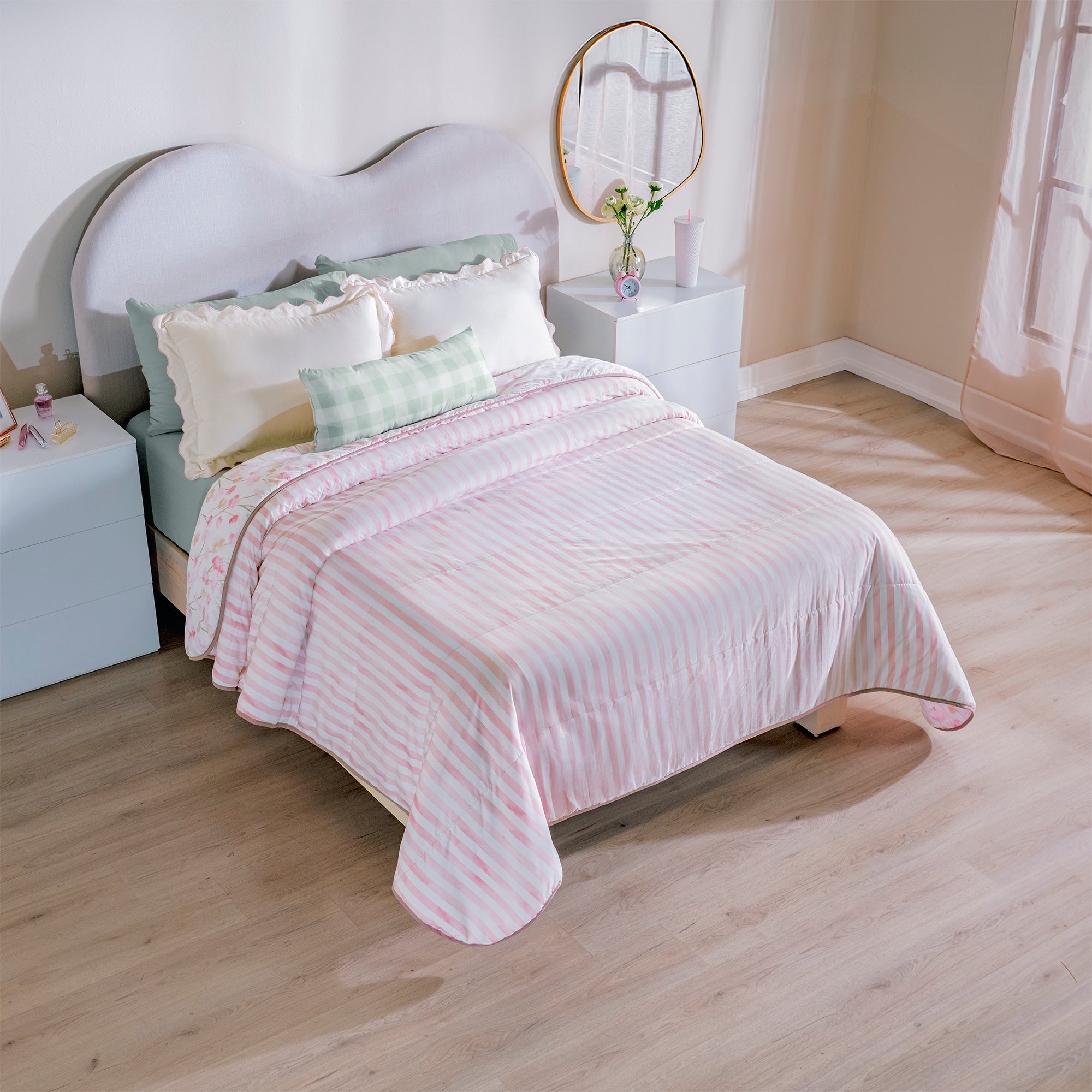 VIANNEY Juego De Edredón Doble Vista Con Fundas Y Cojín Cottage