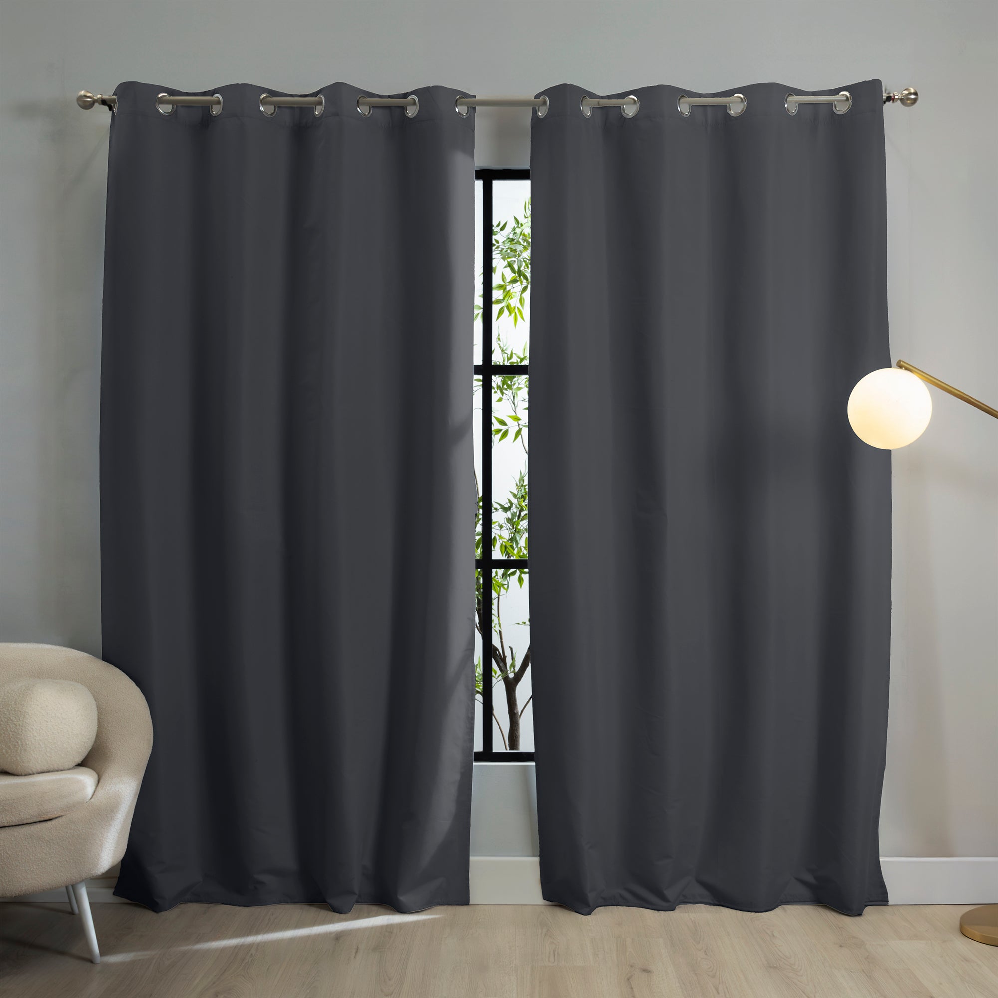 VIANNEY Set De Cortinas Blackout Con Argollas Catania Oxford
