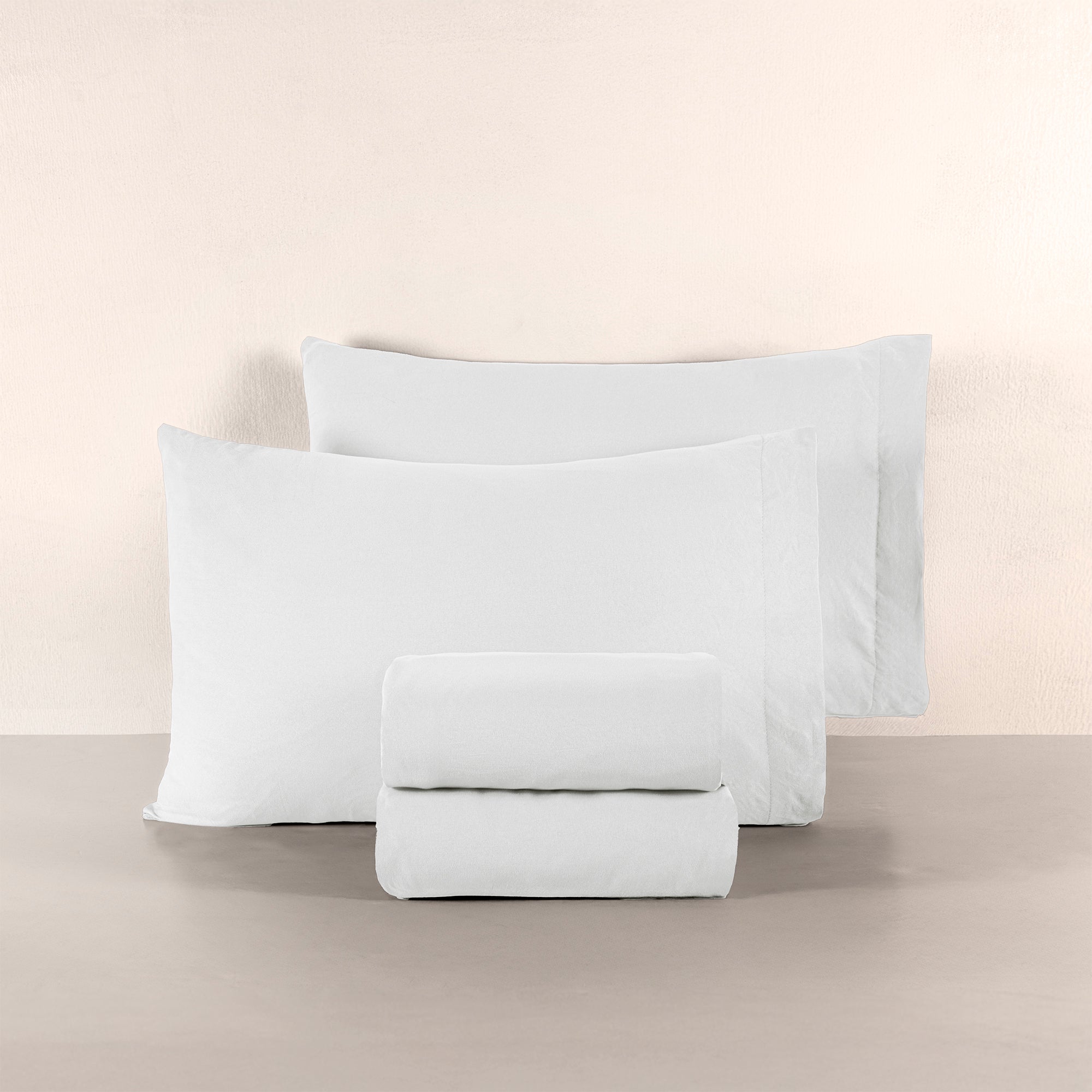 VIANNEY Juego De Sábanas De Máxima Suavidad Con Acabado Tipo Lino Viasoft Washed White