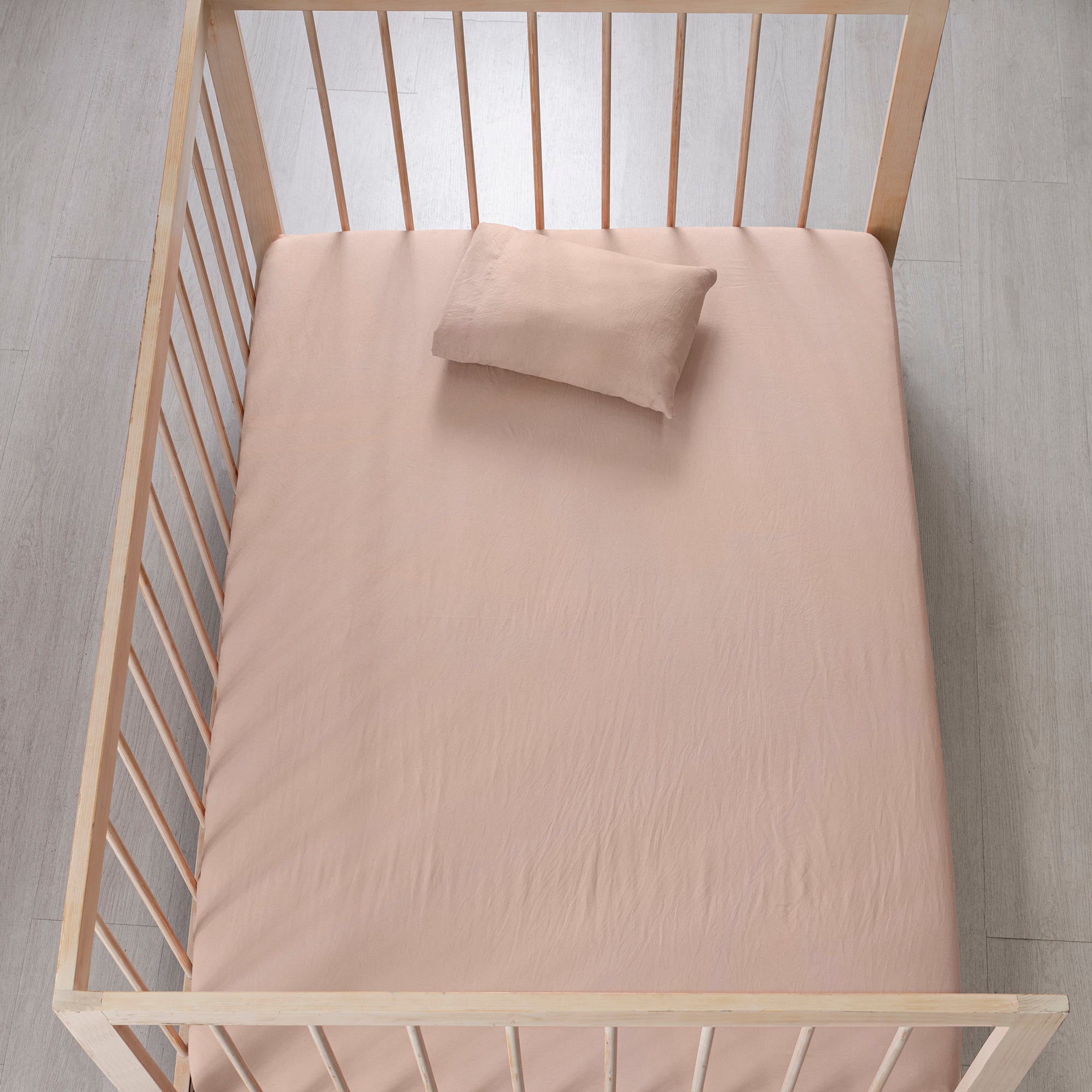 VIANNEY Sábana Para Cuna De Máxima Suavidad Con Acabado Tipo Lino Sweet Pink