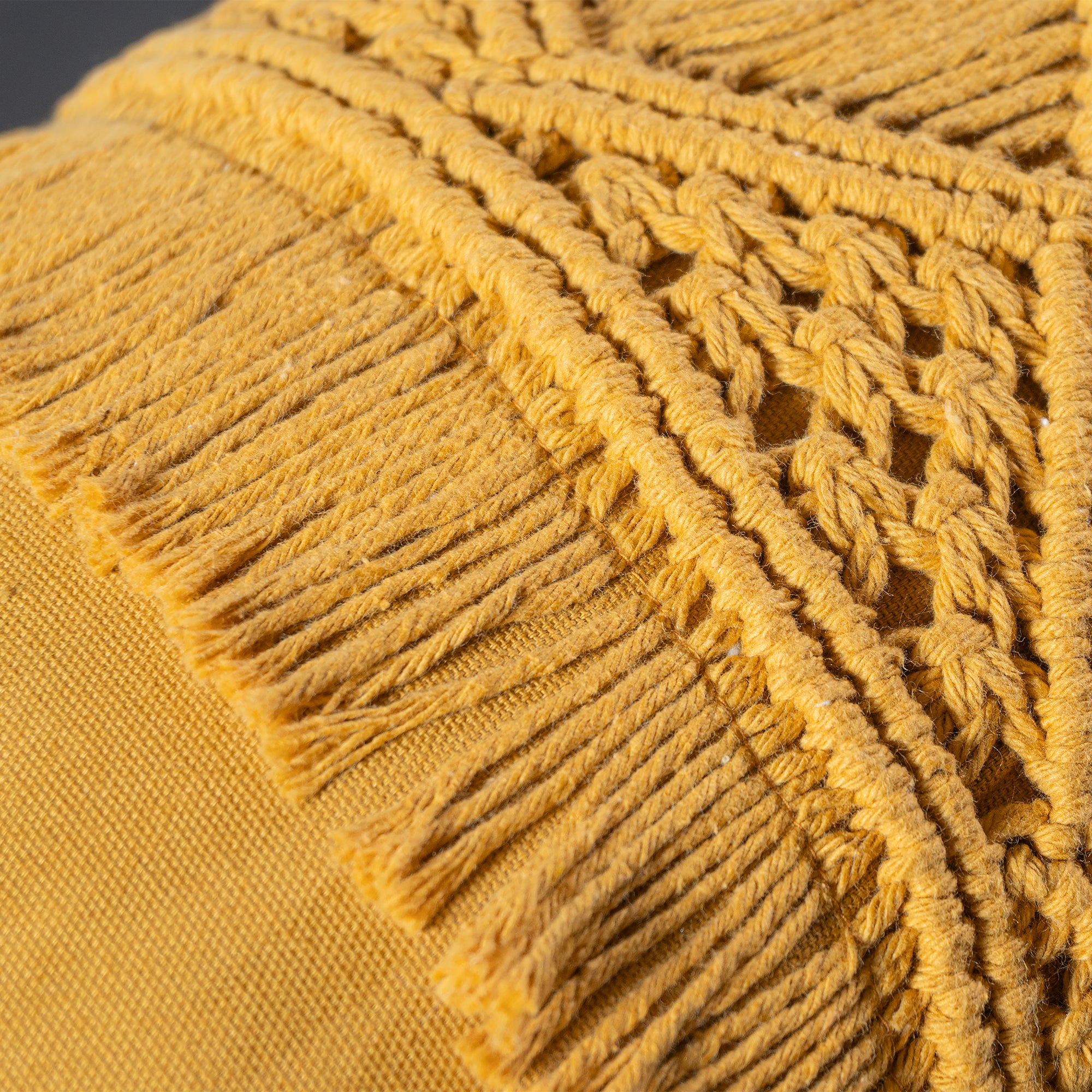 VIANNEY Funda De Cojín Con Tejido Mumbai Macrame Amber